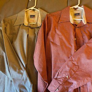 2 pcs Haggar Casual Shirts long sleeve